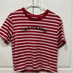 Madewell Red and White Striped Tee